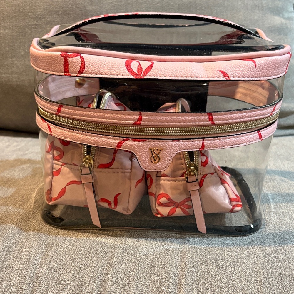 Victoria secret bow make up bag